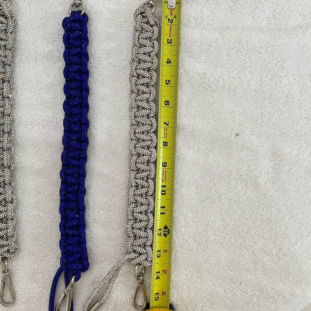 Braided Crystal Rhinestone Purse Strap - Picture 2 of 11